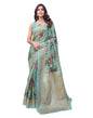 Yashika Womens Elegant Printed Art Silk Saree Set with Blouse - Elevate Your Style with Trendy Ethnic Fashion! (AZ-YS-P1-PUDINA
