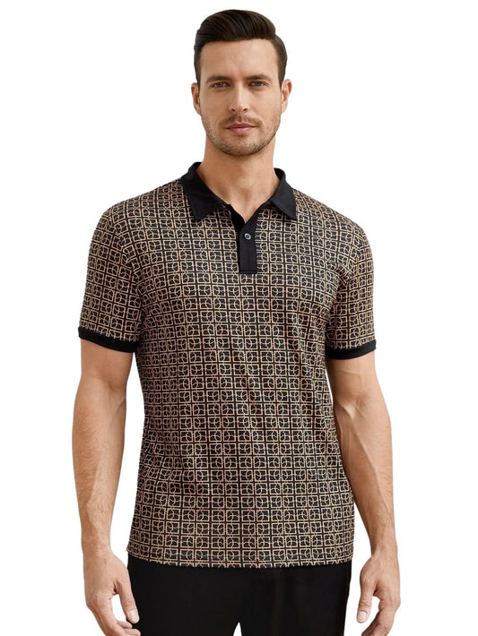 Leriya Fashion Shirt For Men || Summer T-Shirts For Men || Geo Printed Casual T-Shirt || Men Tshirt With Short Sleeve || Turn-Do