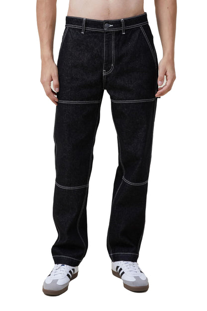 Kotty MenS Regular Mid Rise Black Jeans