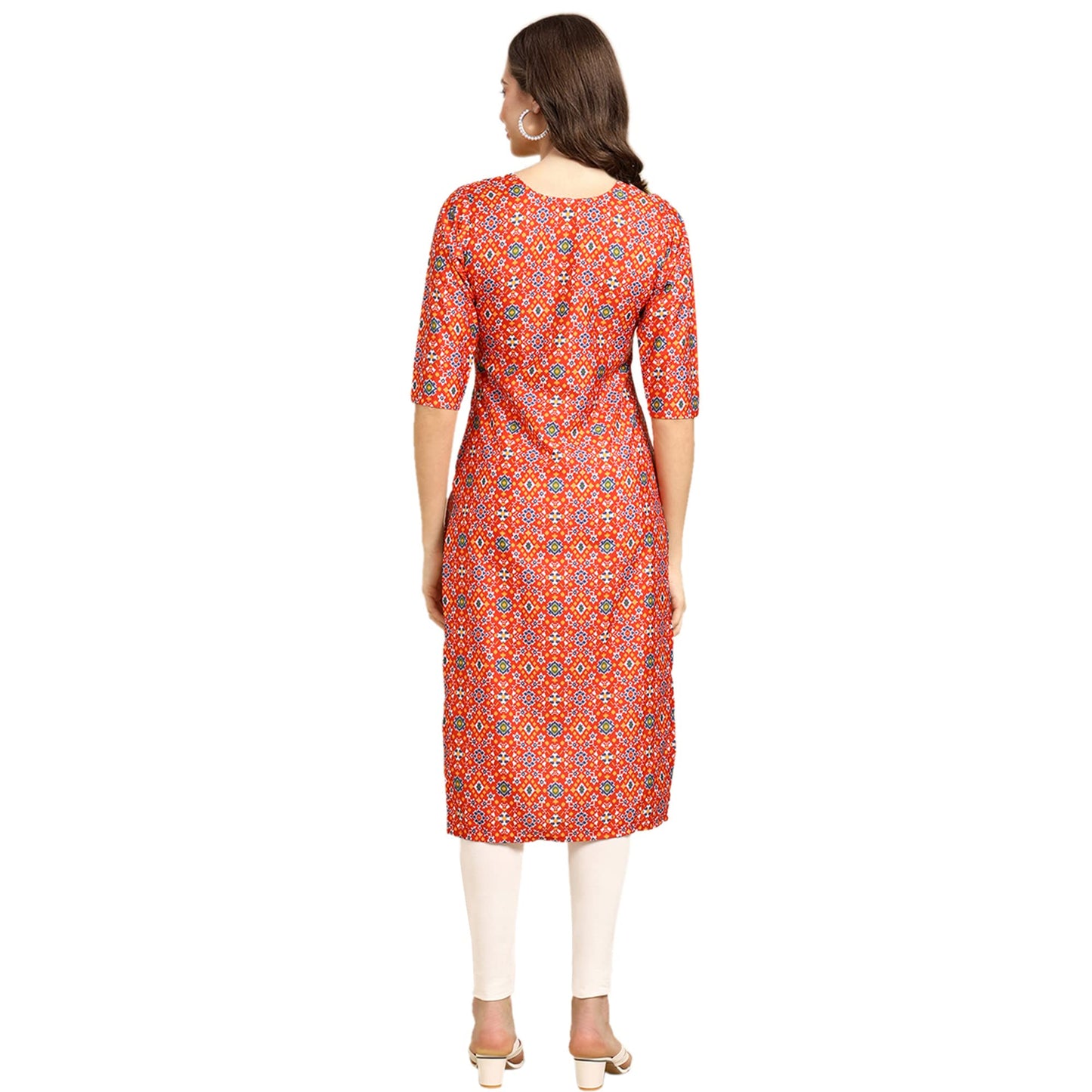 Pinkmint Women'S Crepe Digital Print Straight Kurta(Pack Of 6)[Qv-365-353-335-332-362-360-Xl]