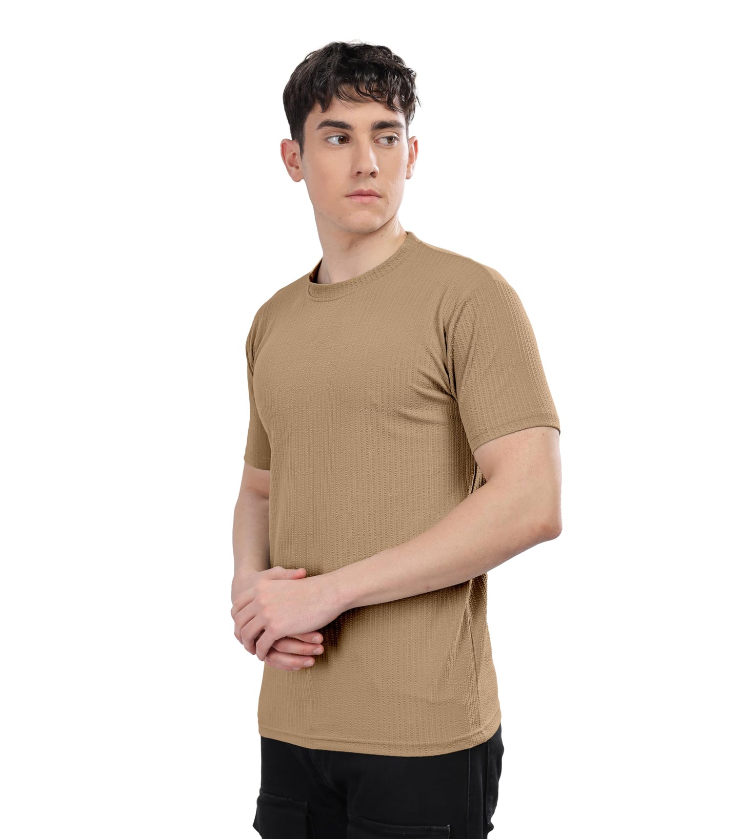 SHODOX Mens Polycotton Solid Round Neck Regular Fit Tshirt (Pack of 1)