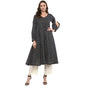 Idalia Cotton Blend Kurta Set For Women, 3/4 Sleeve, Calf-Length, Elegant Design For Special Occasions Navy Blue