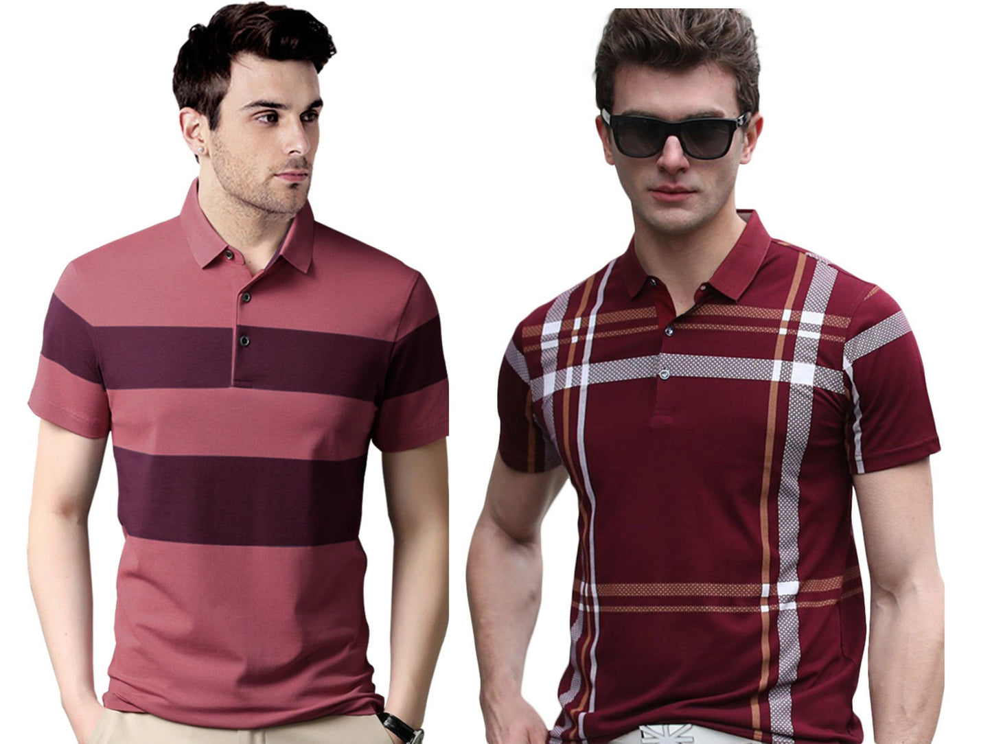 Noble Monk MenS (Combo Pack Of 2) -Regular Fit Polo T Shirt |Half Sleeves |Collar Tshirts |Casual Tshirt