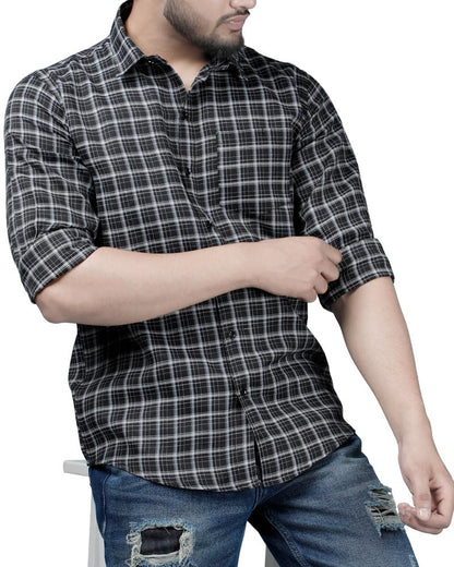 Noble Monk MenS Regular Fit Shirt | Checkered | Full Sleeves | Casual Shirt For Men