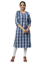 Aurelia Women Poseidon Dobby Geometric Yarn Dyed Straight Kurta_22Aua13341-702540_Xl