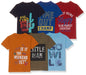 T2F Boys Cotton Printed Regular Fit T-Shirt (Pack of 6)