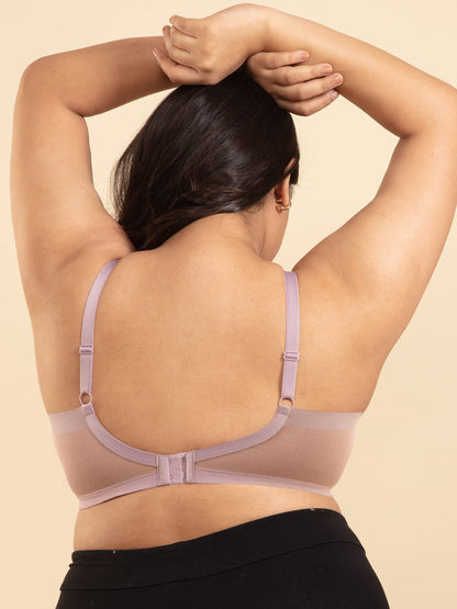 Nykd Everyday Heavy Bust Shaping Padded Bra For Women - Wireless Mesh Layered, Adjustable Shiny Straps, No Side Bulges Bra, Nyb2