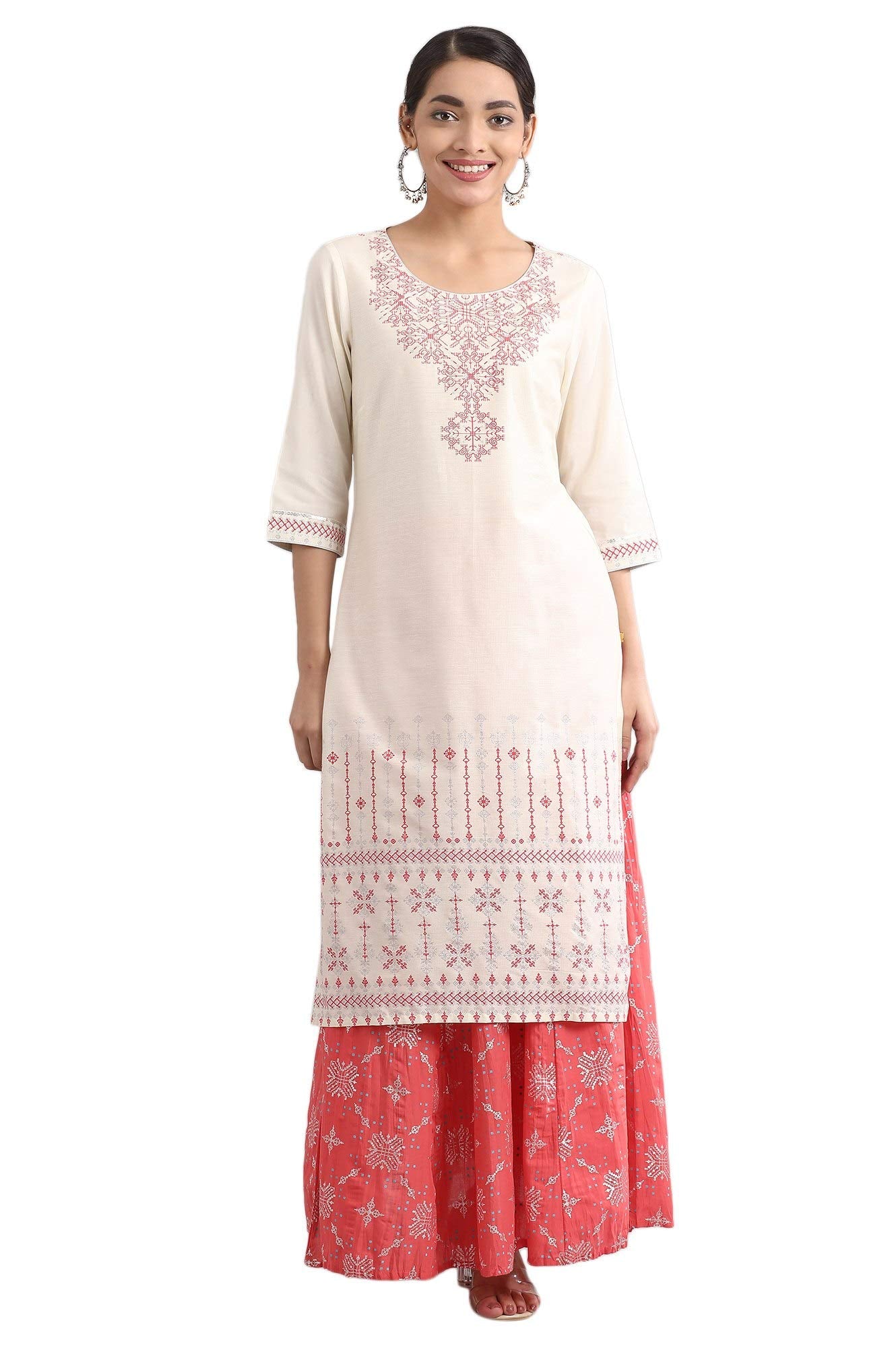 Aurelia Women's Rayon Printed Regular Kurta