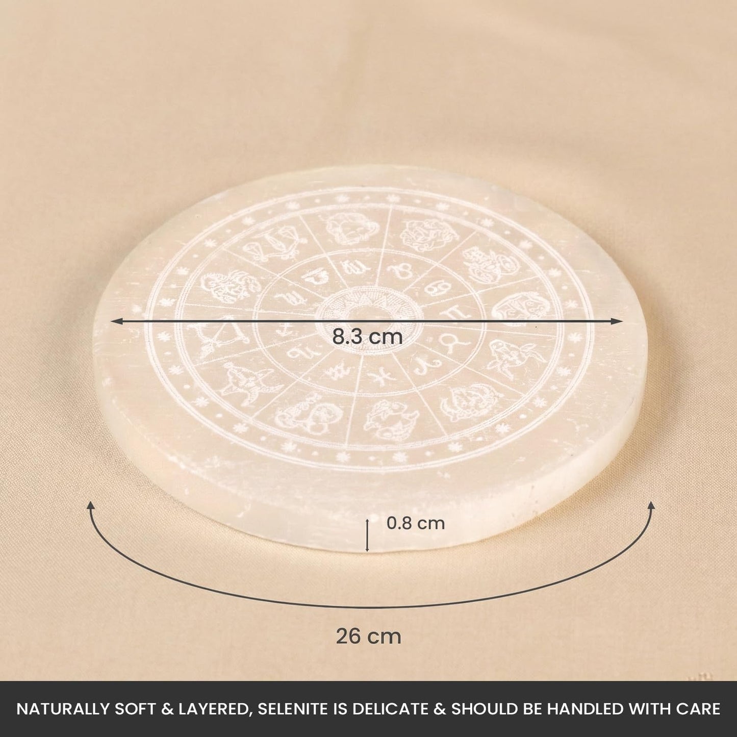 Astrotalk Selenite Charging Plate for Crystals | Purify & Amplify Energy | Crystal Cleansing & Recharging | Boosts Clarity & Intuition | Spiritual Gifts for Healing