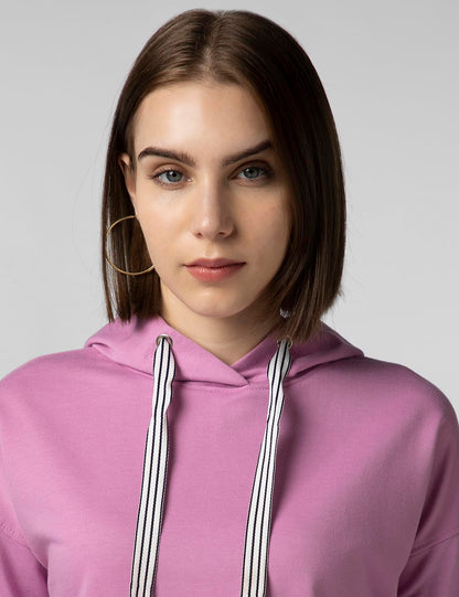 FYLTR Womens Casual Hoodie with Stripe Tape - Rib Hem & Cuff | Drop Shoulder | Casual Winterwear for Women