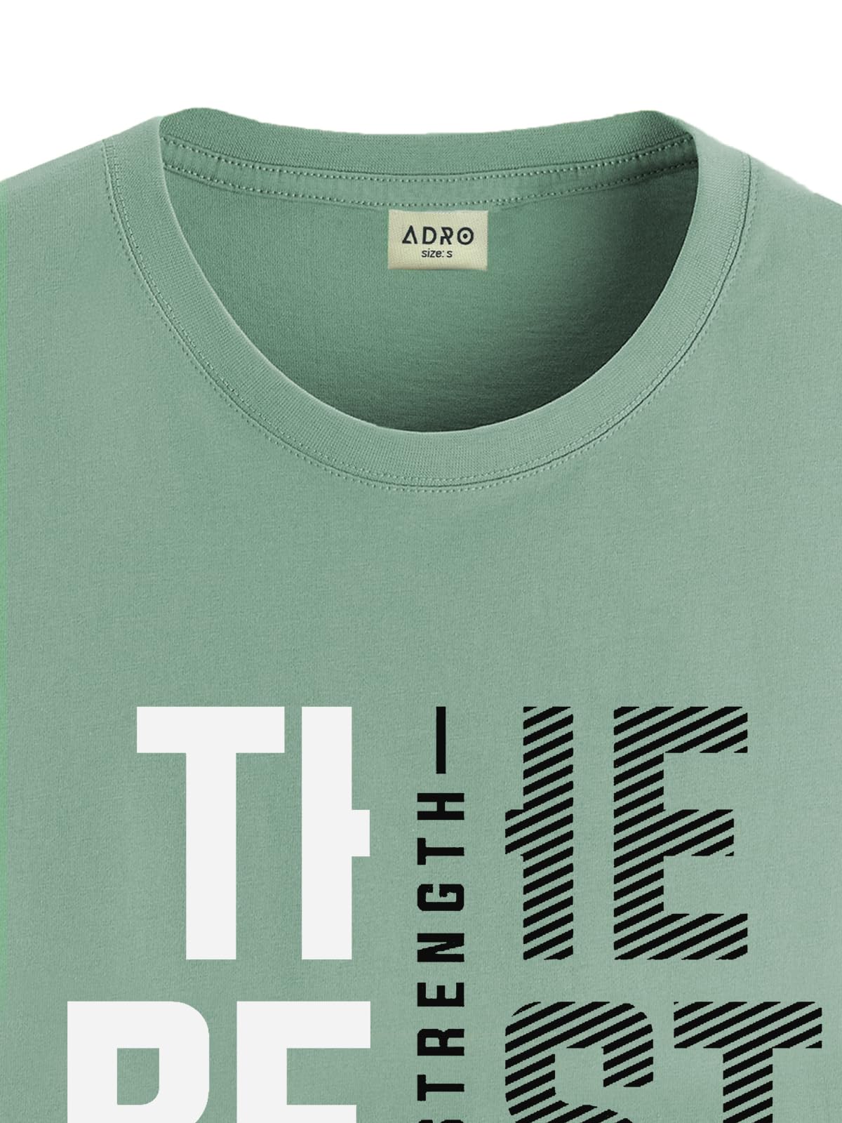 ADRO Motivational Quote Printed T-Shirt for Men - 100% Cotton, Regular Fit, Soft Breathable Fabric | RN23-M-BEST-PT