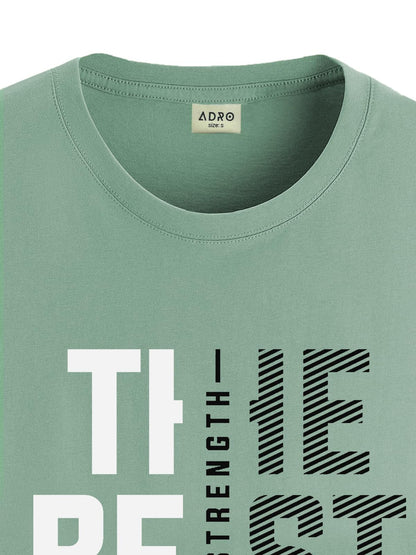 ADRO Motivational Quote Printed T-Shirt for Men - 100% Cotton, Regular Fit, Soft Breathable Fabric | RN23-M-BEST-PT