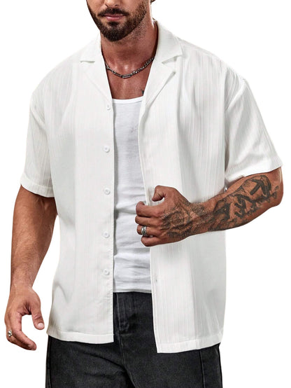 Funky Rich Men Cotton Classic Fit Textured Cotton Shirts || Casual Shirt || Stylish Half Sleeve Shirt || Fancy Shirt (In, Alpha,
