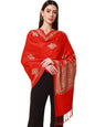 Womens Shalimaar Kashmiri Aari Embroidery Stole (Size: 71X203 CM)