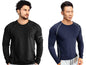 Noble Monk MenS Regular Fit T Shirt (Combo Pack Of 2) |Full Sleeves |Round Neck |Casual Tshirt For Men