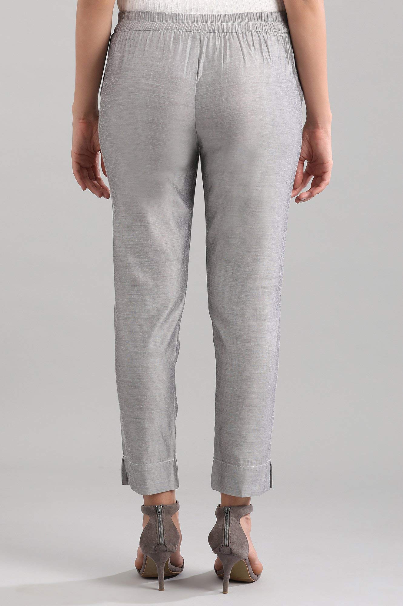 Aurelia Womens Multi-Color Solid Regular Trousers