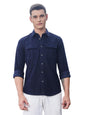 Thomas Scott Mens | Premium | Slim Fit | Long Sleeves | Spread Collar | Double Pocket | 100% Cotton | Corduroy | Casual | Shirt
