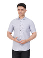 Mens Striped Regular fit Cotton Casual Shirt Grey