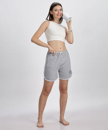 SHODOX 100% Cotton Women Casual Shorts - Printed Short for Gym, Yoga, Cycling, Dance, Summer - Regular Fit (Pack of 2)