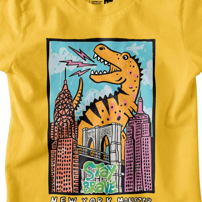 Bon Organik Boys Regular Fit T-Shirt (BON12186_Yellow