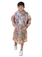 Rupa Rainwear for Kids, Waterproof PVC Rain Jacket with Carry Bag, Teddy Printed Design, Pack of 1