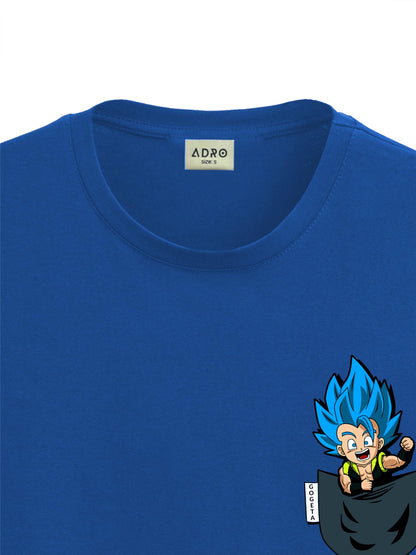 ADRO Tshirt for Men | Anime T Shirt for Men | 100% Cotton Tshirt | Graphic Printed T-Shirt | Chest Printed Tshirt | Gogeta Anime