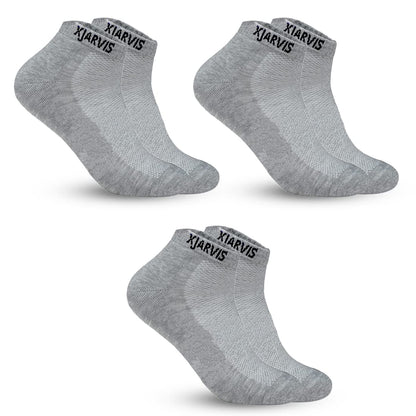 Xjarvis Ankle Length Socks For Men & Women - Moisture-Wicking, Odor-Free, Breathable Cotton, Cushioned Half Terry Combo - Ideal