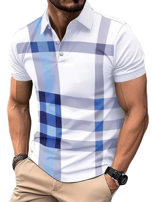 Noble Monk MenS Regular Fit T-Shirt (T344Hs-Whsb_White Sky Blue