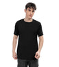 SHODOX Mens Polycotton Solid Round Neck Regular Fit Tshirt (Pack of 1) Black