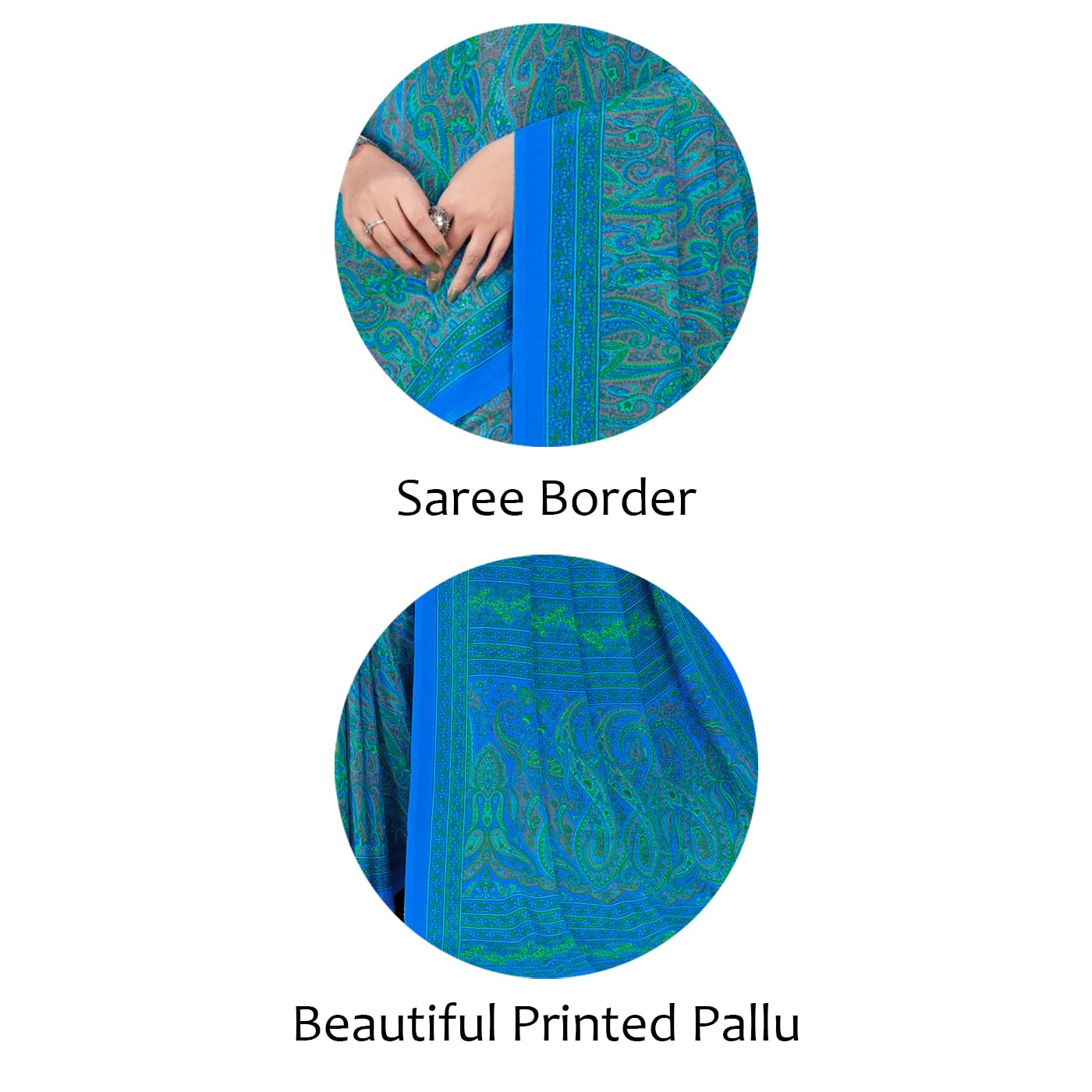 Vimla WomenS Multicolor Crepe Silk Uniform Saree With Blouse  Elegant Design For Various Professional Settings