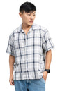 Hubberholme Men Cotton Short Sleeves Oversized Checked Shirt 7