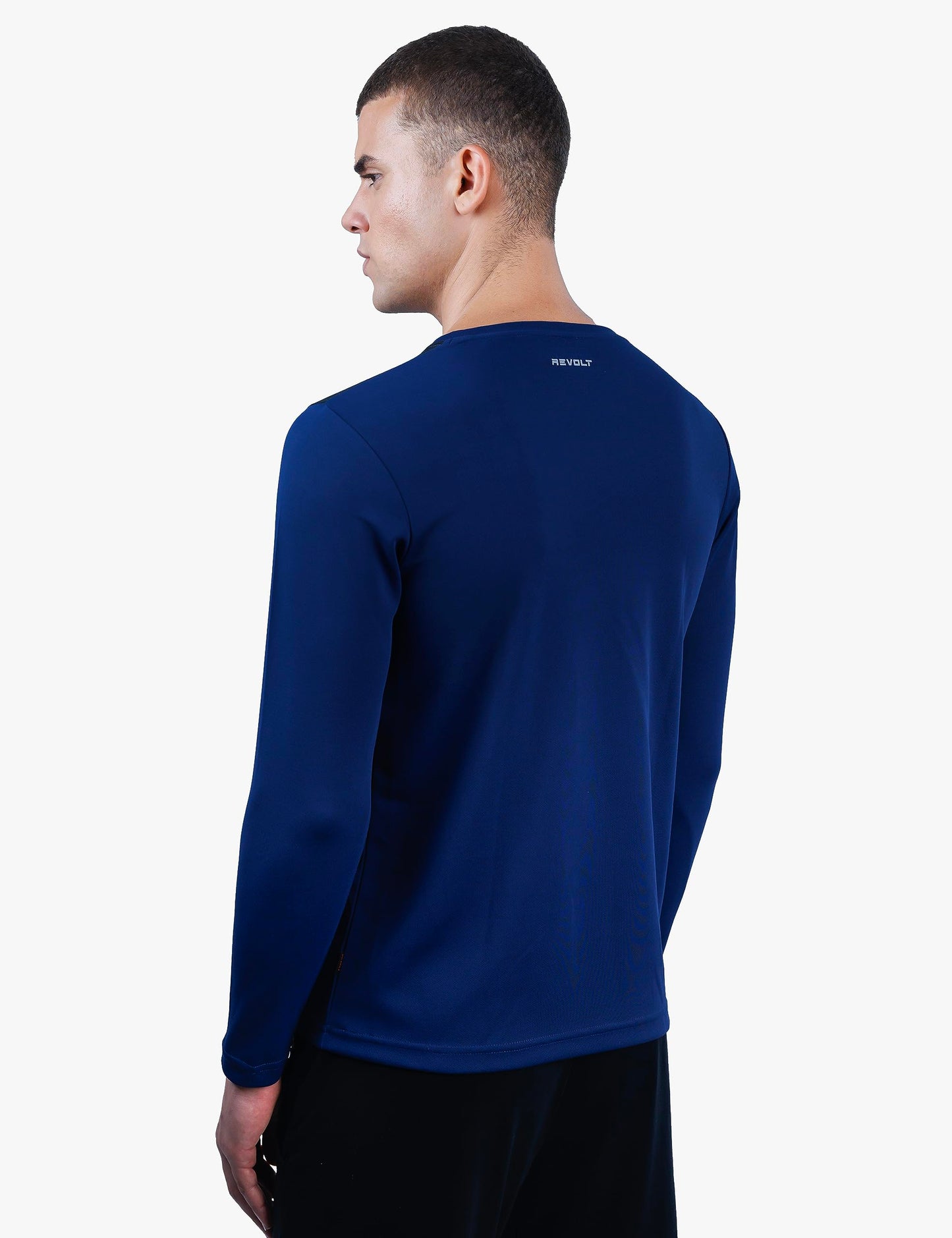 REVOLT Solid Slim Fit Men's Soft & Comfortable Round Neck T-Shirt-Full Sleeve, Logo Branding