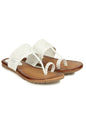 Shoetopia WomenS Wedge Heel Kolhapuris, White