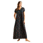 Sweet Dreams Women Printed Half Sleeves Maxi Nightgown
