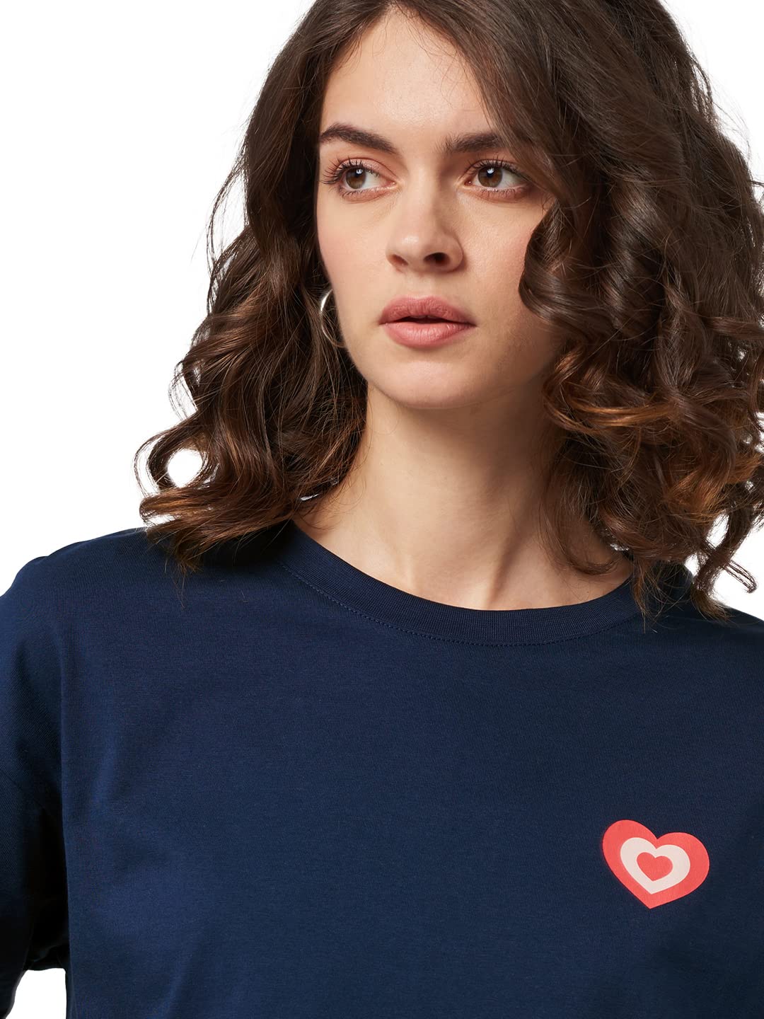 The Souled Store|Official Powerpuff Girls: Spice Navy Women and Girl Oversized T-Shirts|Half| Loose fit Graphic Printed| 100% Co