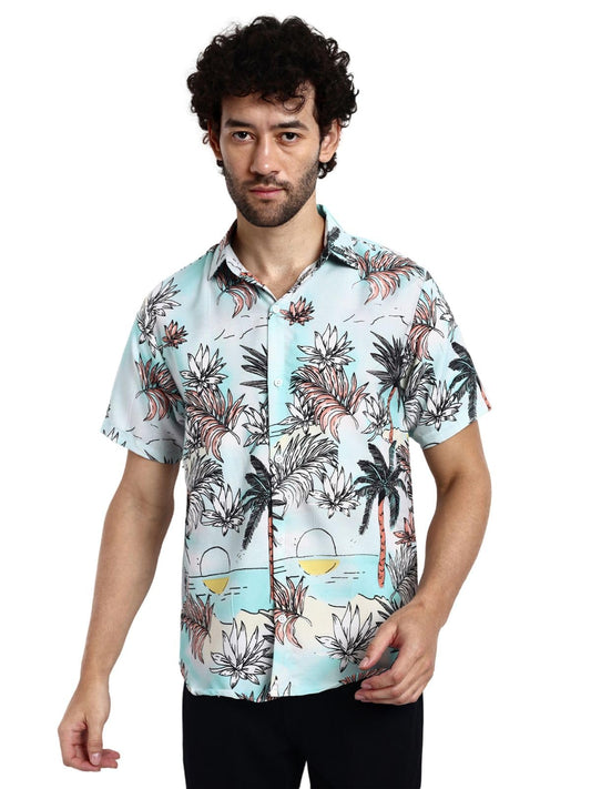 Greciilooks Mens Rayon Casual Shirt Regular Fit Men Casual Shirt (Multicolor, X-Large)