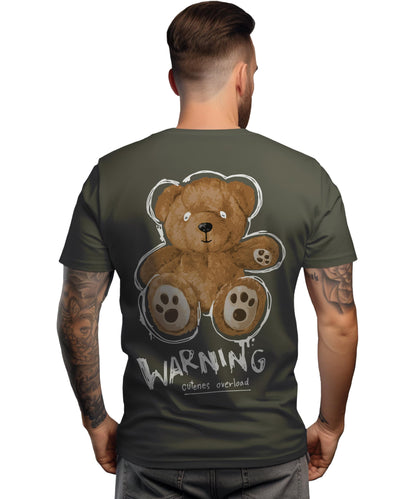 Peppyzone Mens Regular Fit T-Shirt (PZ-RT-Teddy16FB-20FB_Olive3