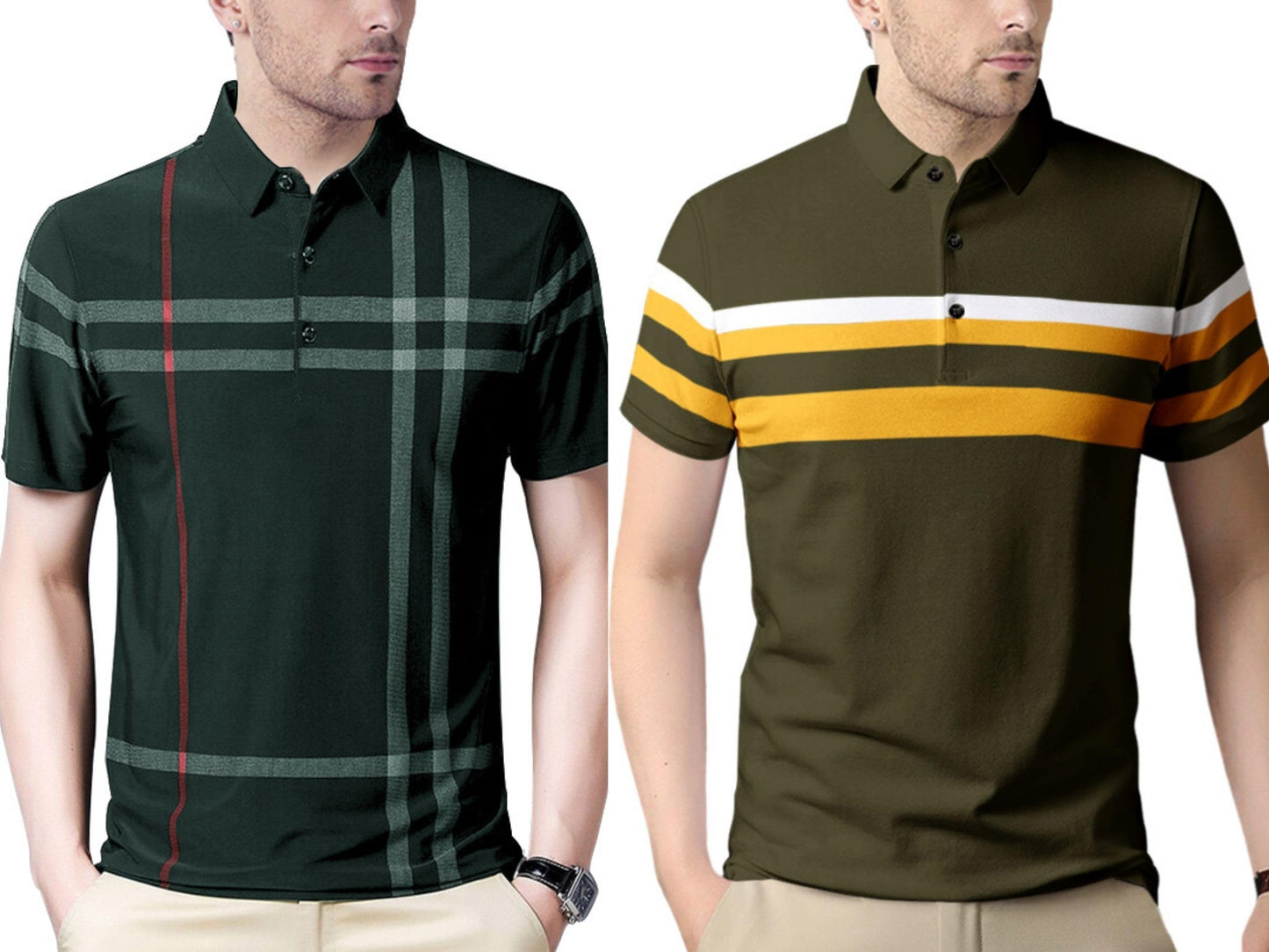 Noble Monk MenS (Combo Pack Of 2) -Regular Fit Polo T Shirt |Half Sleeves |Collar Tshirts |Casual Tshirt