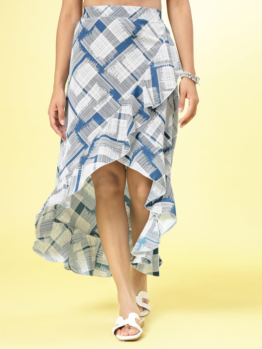 OOMPH! Long Skirts for Women Blue - msk069