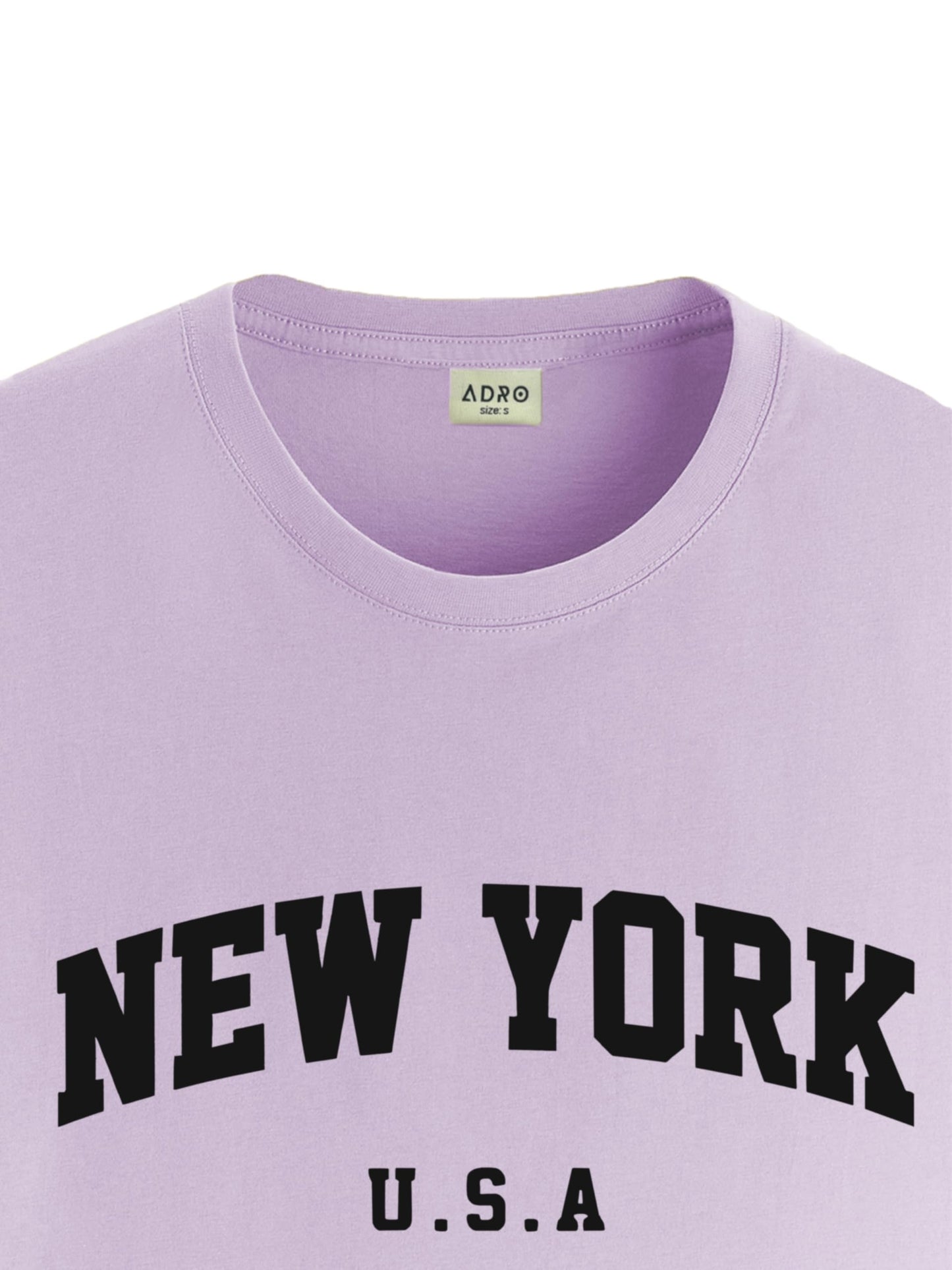 ADRO Mens Solid Regular Fit T-Shirt (RN24-NEW-PU_Purple