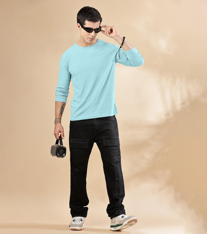 SHODOX Mens Polycotton Regular Fit Half Sleeve Solid Round Neck Tshirt for Men (Pack of 1)