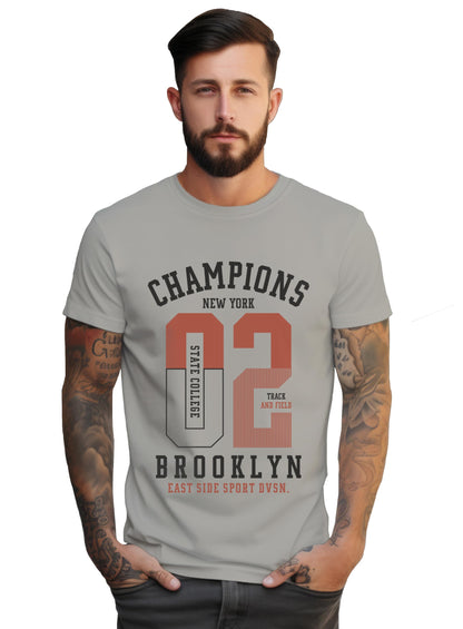 Peppyzone Mens Regular Fit T-Shirt (PZ-Number-9910_Grey5