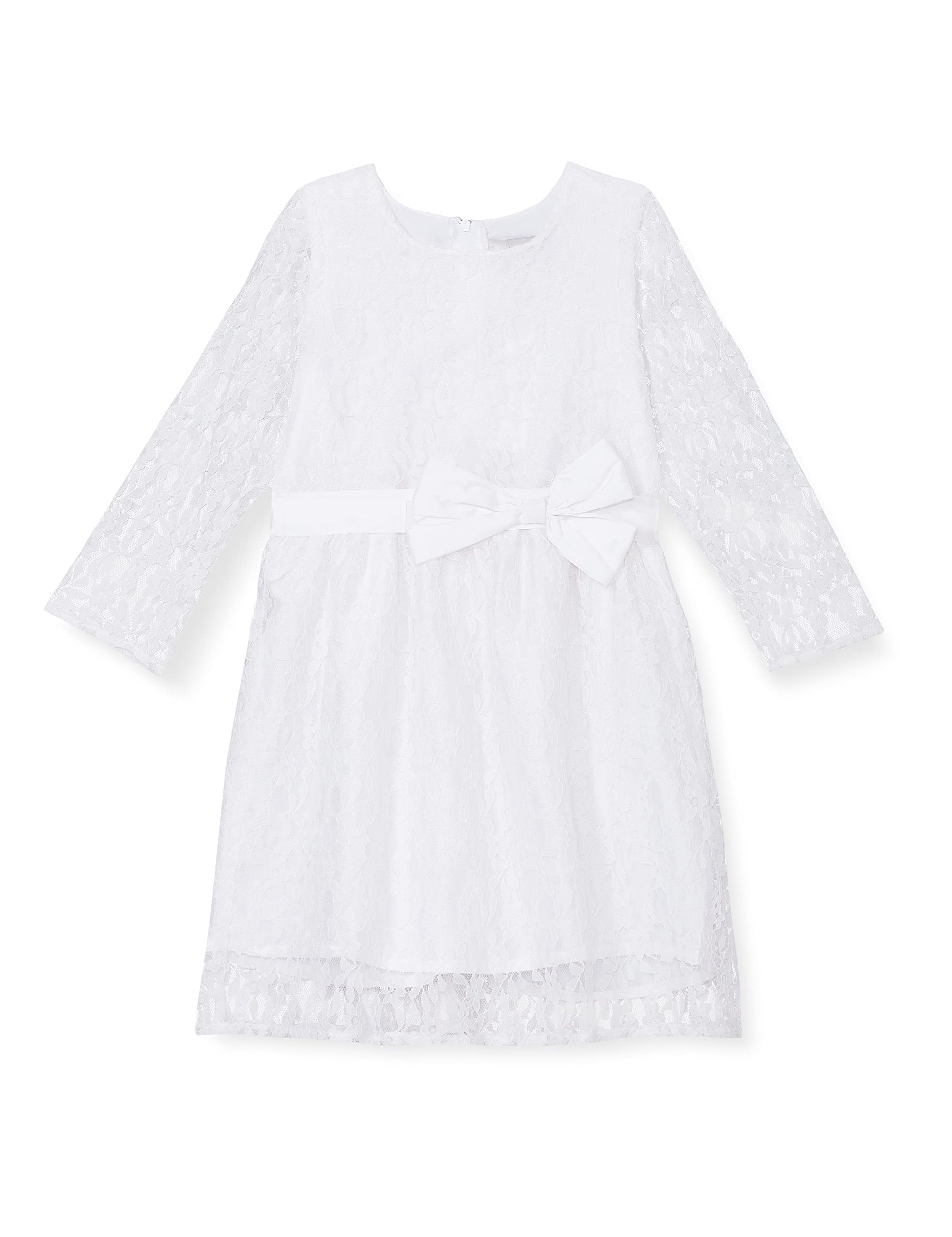 A.T.U.N. Girls Double Bow Dress White