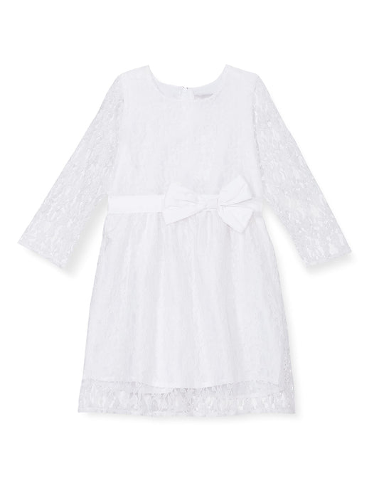 A.T.U.N. Girls Double Bow Dress White