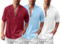 Finivo Fashion Combo Of MenS Solid Cotton Blend Straight Kurta Shirt Pack Of 3