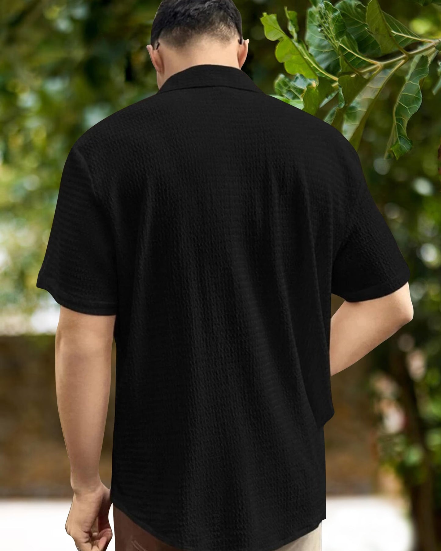 I Enterprise MenS Regular Fit Solid Soft Touch Cotton Casual Shirt Design With Spread Collar & Half Sleeve (Pack Of 2) Color_Bl