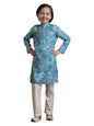 Manyavar Boys Viscose Blend Printed Kurta Pyjama Set (2Pcs)(5-6 Years)