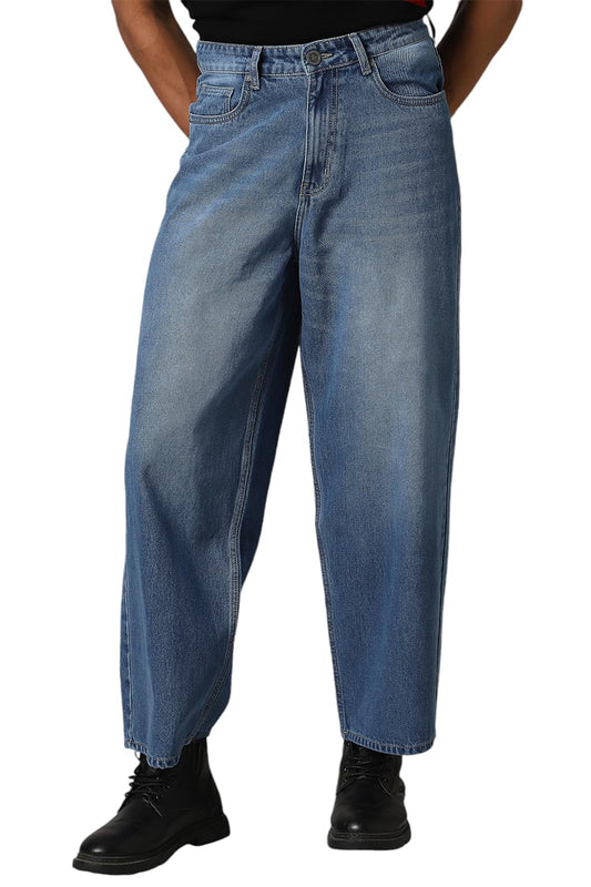 Hubberholme Men Washed Cotton Loose Fit Mid-Rise Jeans 79