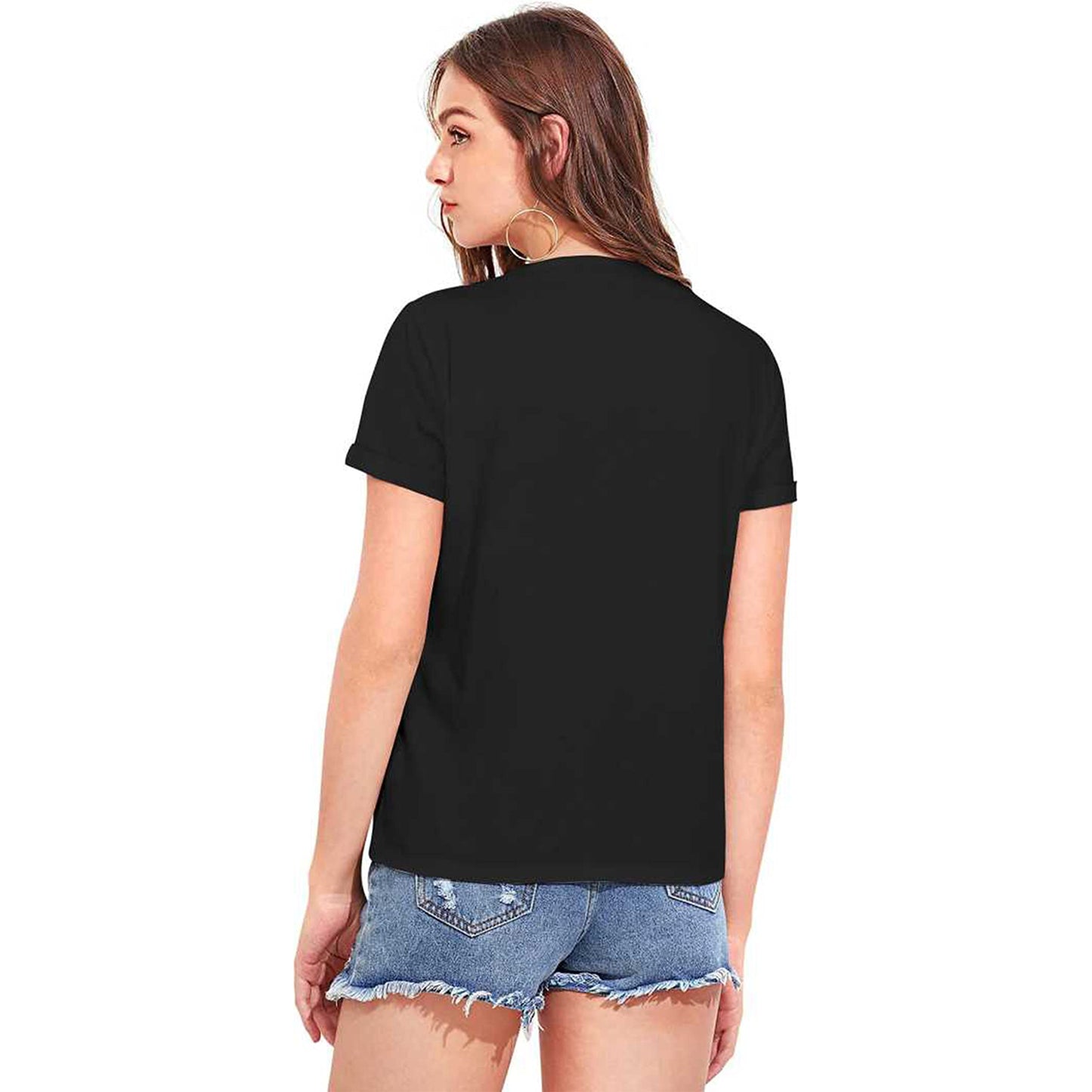 Uniplanet Store WomenS Cotton T Shirt With Graphic Pattern Round Neck Half Sleeves Regular Fit And Standard Length