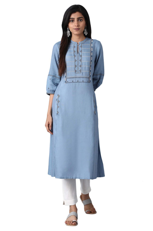 W for Woman Women Rayon A-Line Anarkali Kurta